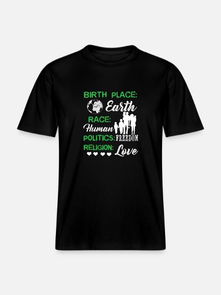 Happy Earth Day Birthday - RELAXED FIT Unisex Organic T-Shirt - black