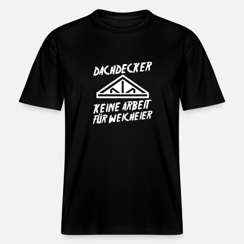 Maître Couvreur Couvreur - T-shirt unisexe RELAXED FIT en coton bio - noir