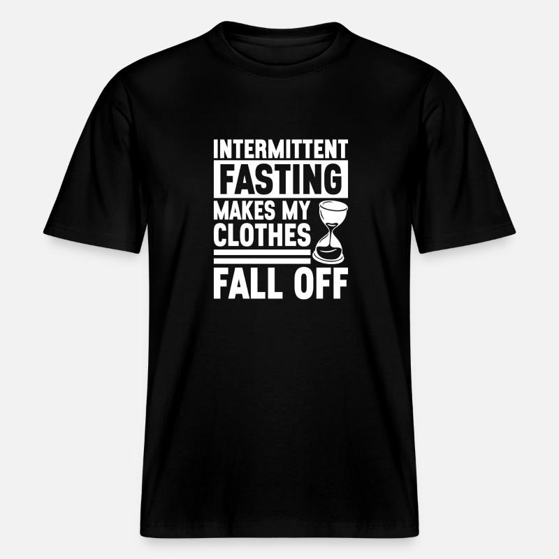 Intervallfasten Intermittierendes Fasten -  RELAXED FIT Unisex Organic T-Shirt - Schwarz