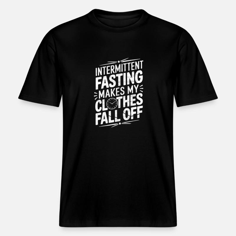 Intervallfasten Intermittierendes Fasten -  RELAXED FIT Unisex Organic T-Shirt - Schwarz