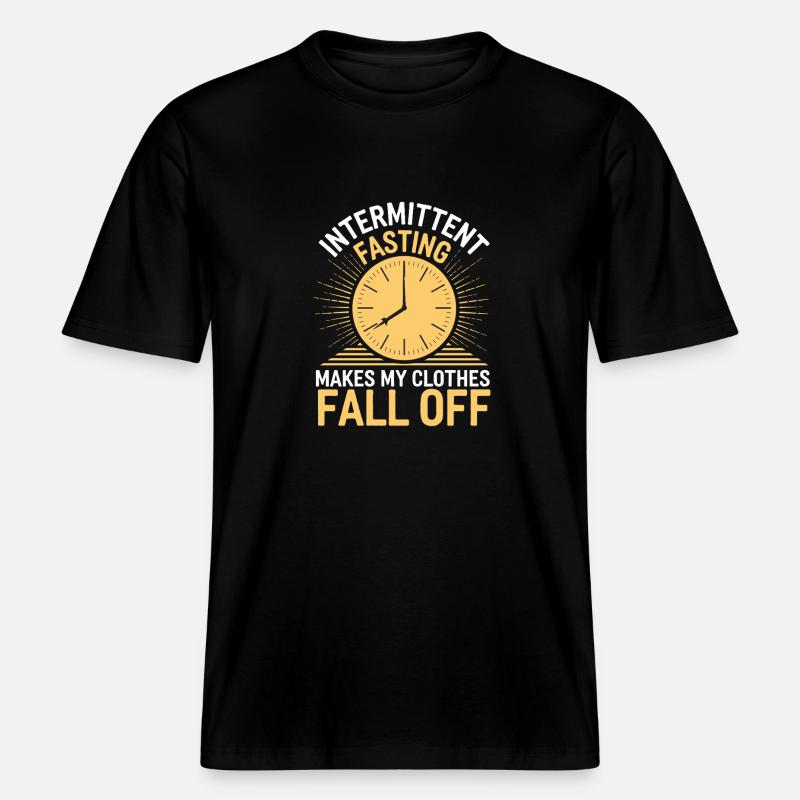 Intermittent fasting Intermittent fasting -  RELAXED FIT Unisex Organic T-Shirt - black