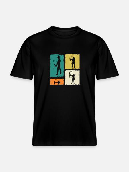 Bogenschießen -  RELAXED FIT Unisex Organic T-Shirt - Schwarz