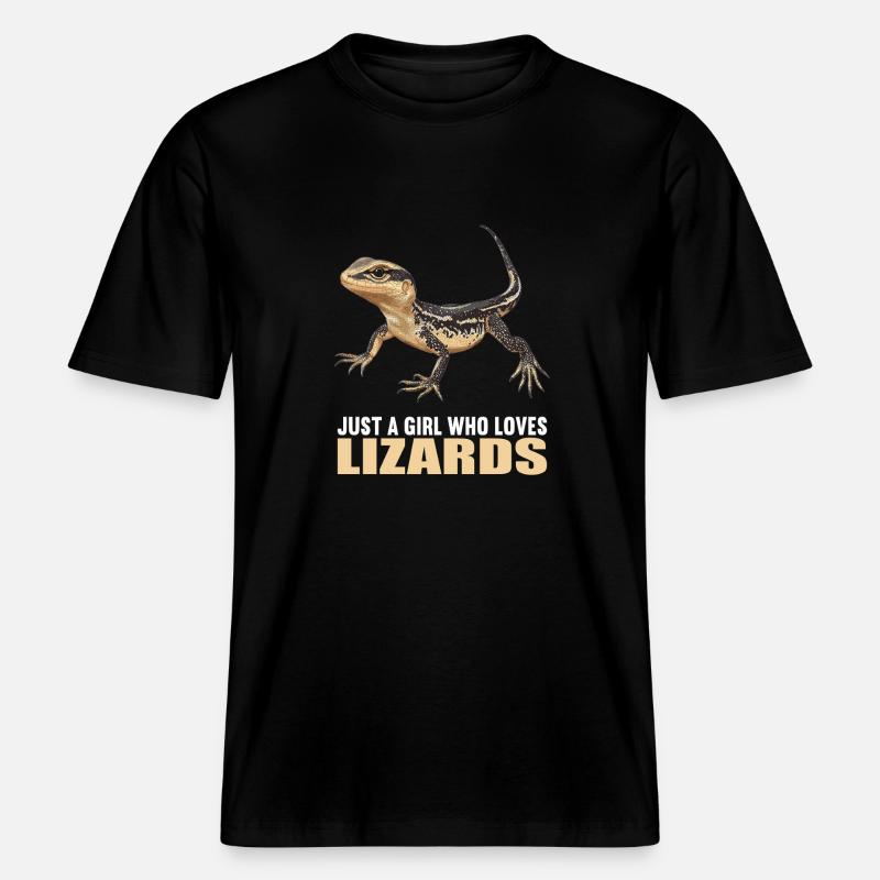 Eidechsen Eidechse -  RELAXED FIT Unisex Organic T-Shirt - Schwarz