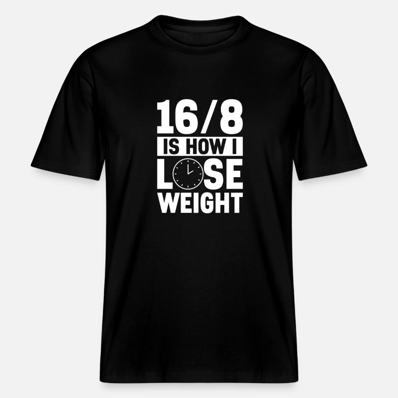 Intervallfasten Intermittierendes Fasten -  RELAXED FIT Unisex Organic T-Shirt - Schwarz