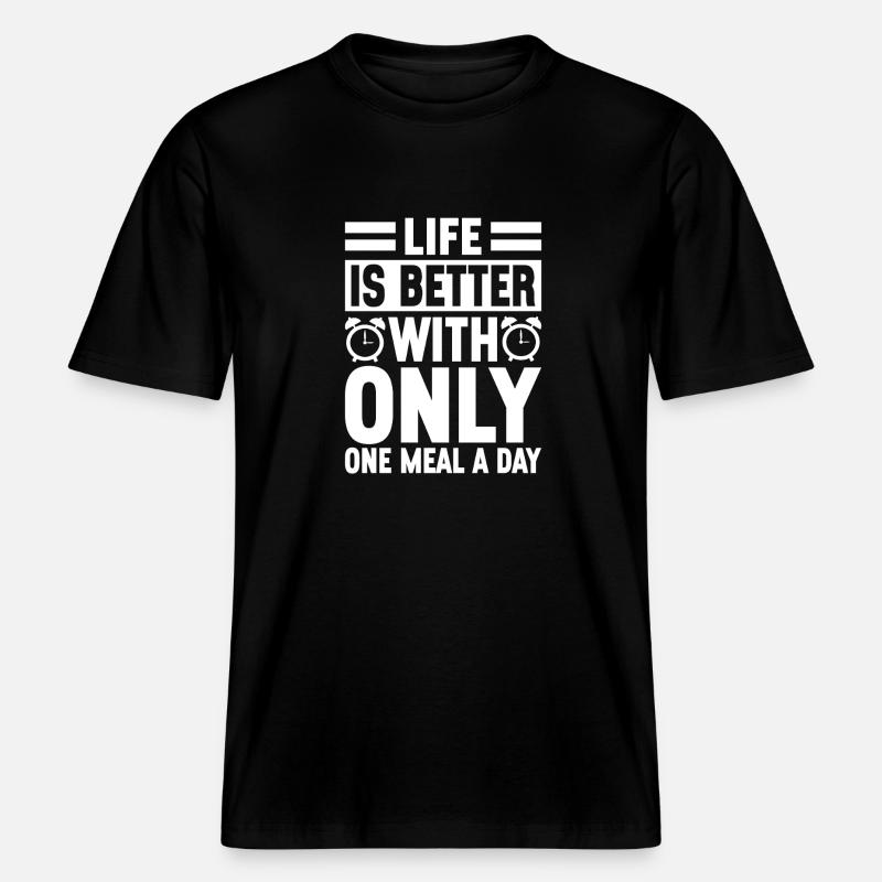 Intermittent fasting Intermittent fasting -  RELAXED FIT Unisex Organic T-Shirt - black