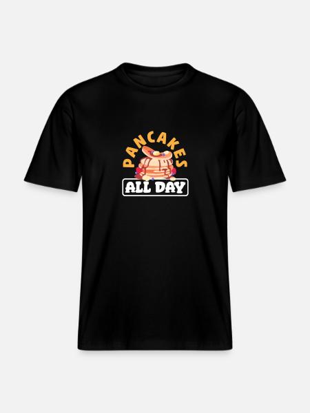 Pancakes all day enjoyment - RELAXED FIT Unisex Organic T-Shirt - black