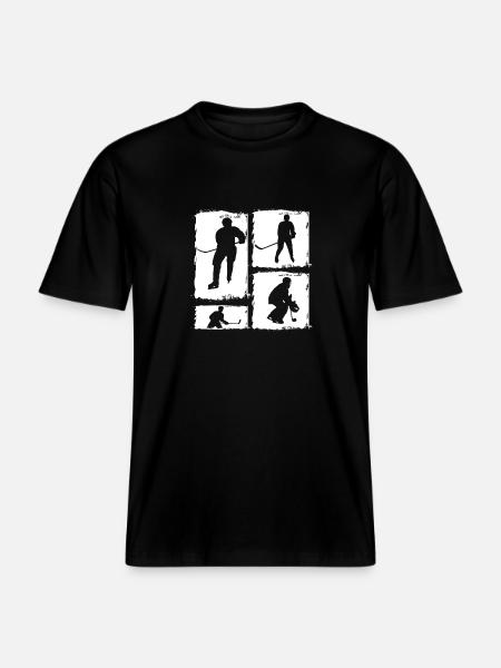 Hockey Players Hockey - RELAXED FIT Unisex Organic T-Shirt - black