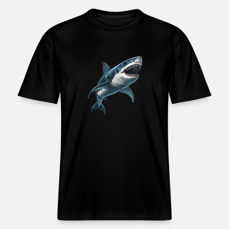 Requins Requin - T-shirt unisexe RELAXED FIT en coton bio - noir