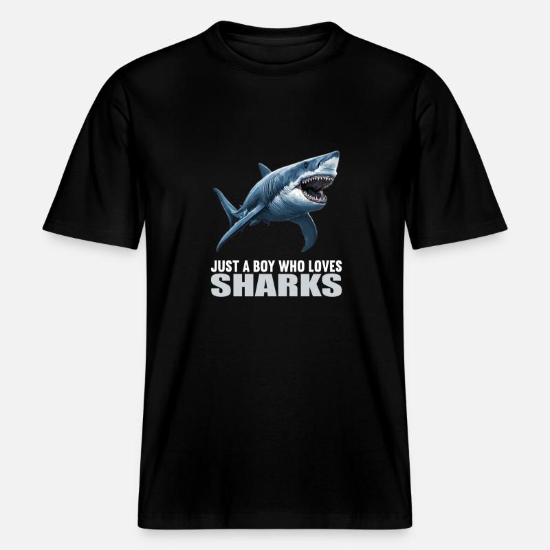 Requins Requin -  T-shirt unisexe RELAXED FIT en coton bio - noir