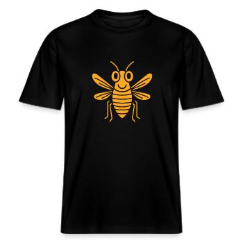 cigale -  T-shirt unisexe RELAXED FIT en coton bio - noir - Devant - Alina (178cm) & Michal (187cm)