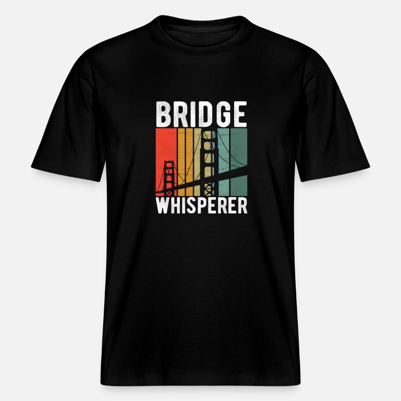 Bridge Engineer Bridge Construction -  RELAXED FIT Unisex Organic T-Shirt - black