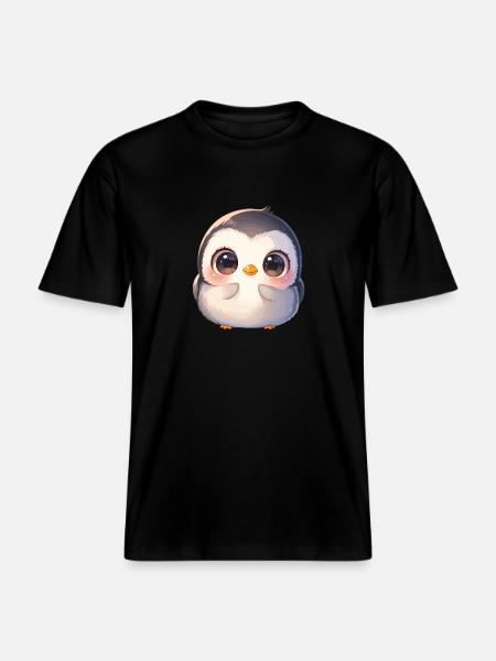 Penguins Penguin -  RELAXED FIT Unisex Organic T-Shirt - black