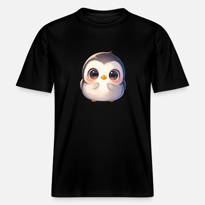 Pingouins Pingouin - T-shirt unisexe RELAXED FIT en coton bio - noir