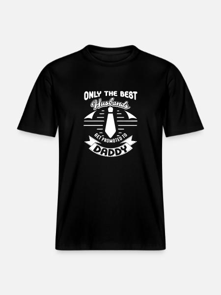 Father's Day Best Husbands - RELAXED FIT Unisex Organic T-Shirt - black