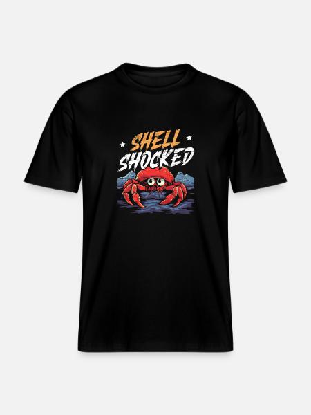 Cute Hermit Crab Crab Crustaceans -  RELAXED FIT Unisex Organic T-Shirt - black