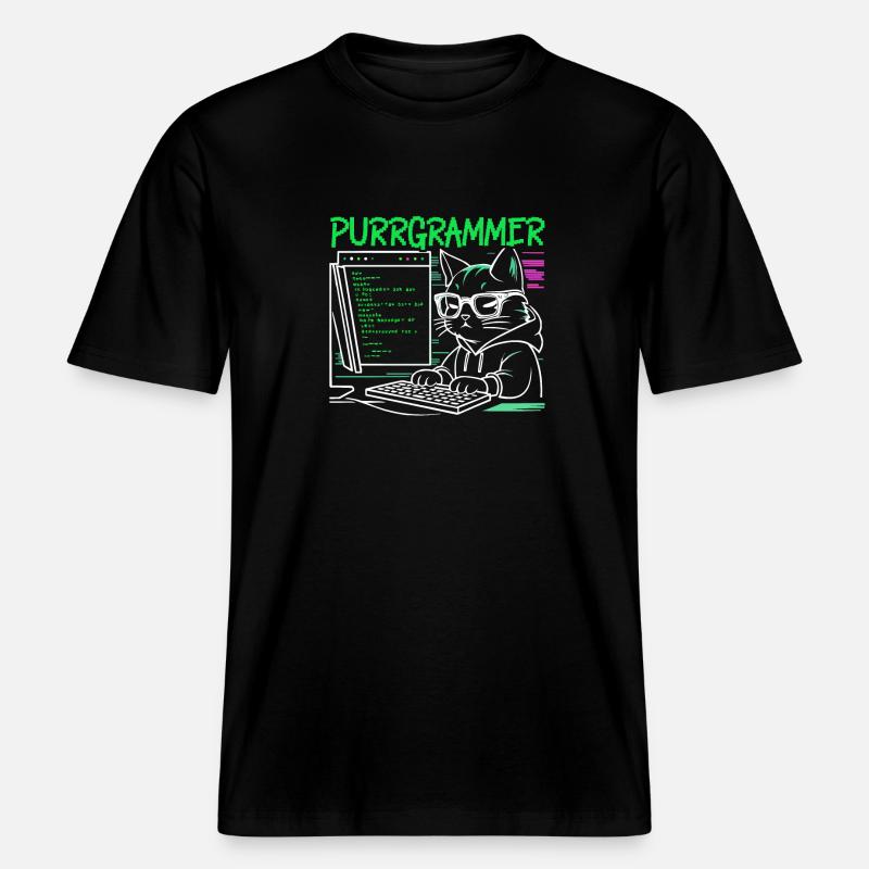Lustiger Programmierer Programmierer -  RELAXED FIT Unisex Organic T-Shirt - Schwarz