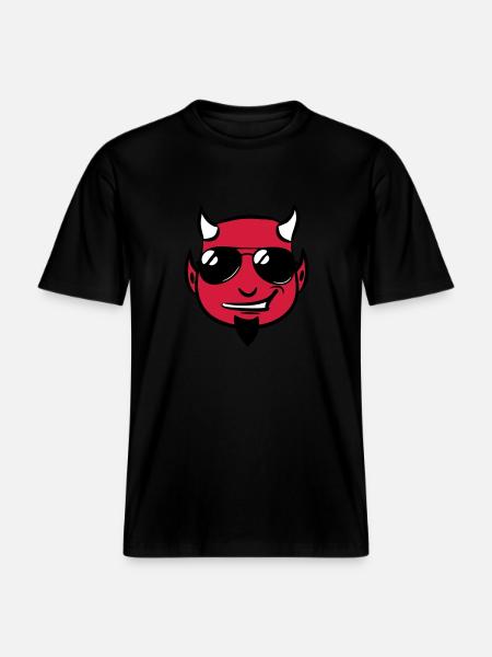 Devil deceitful goatee sunglasses -  RELAXED FIT Unisex Organic T-Shirt - black