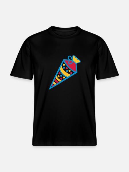 School cone - RELAXED FIT Unisex Organic T-Shirt - black