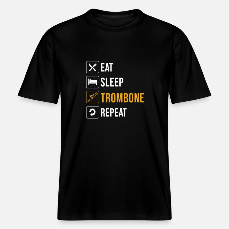 Posaune -  RELAXED FIT Unisex Organic T-Shirt - Schwarz