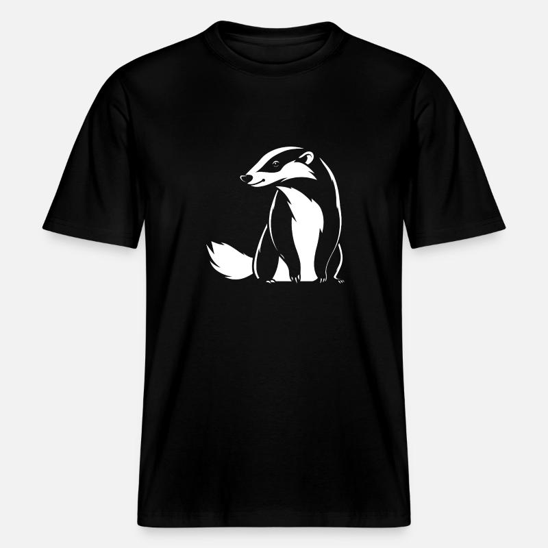 Honigdachs -  RELAXED FIT Unisex Organic T-Shirt - Schwarz