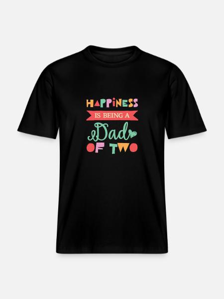 Heldigvis er der at være en far til to børn - Økologisk unisex T-shirt RELAXED FIT - sort