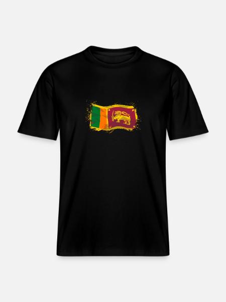 Sri Lanka Flag - RELAXED FIT Unisex Organic T-Shirt - Schwarz