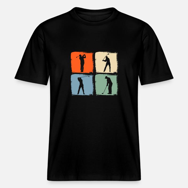Golf des golfeurs - T-shirt unisexe RELAXED FIT en coton bio - noir