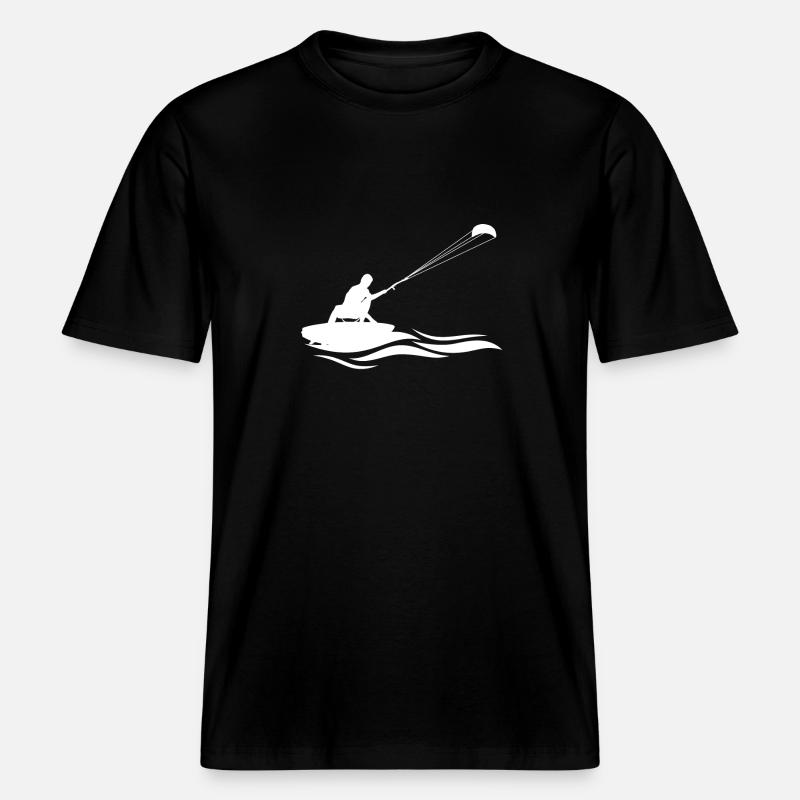 Kitesurf - Kitesurf - Kitesurf - Cadeau - T-shirt unisexe RELAXED FIT en coton bio - noir
