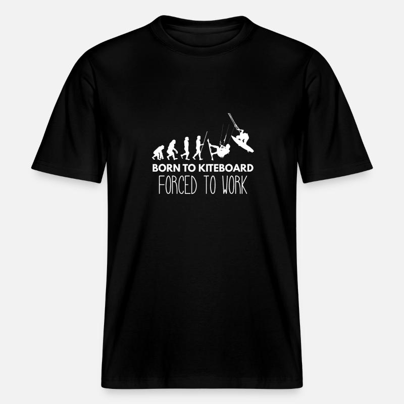 Kitesurfen - Kitesurfer - Kitesurfing - Evolution -  RELAXED FIT Unisex Organic T-Shirt - Schwarz