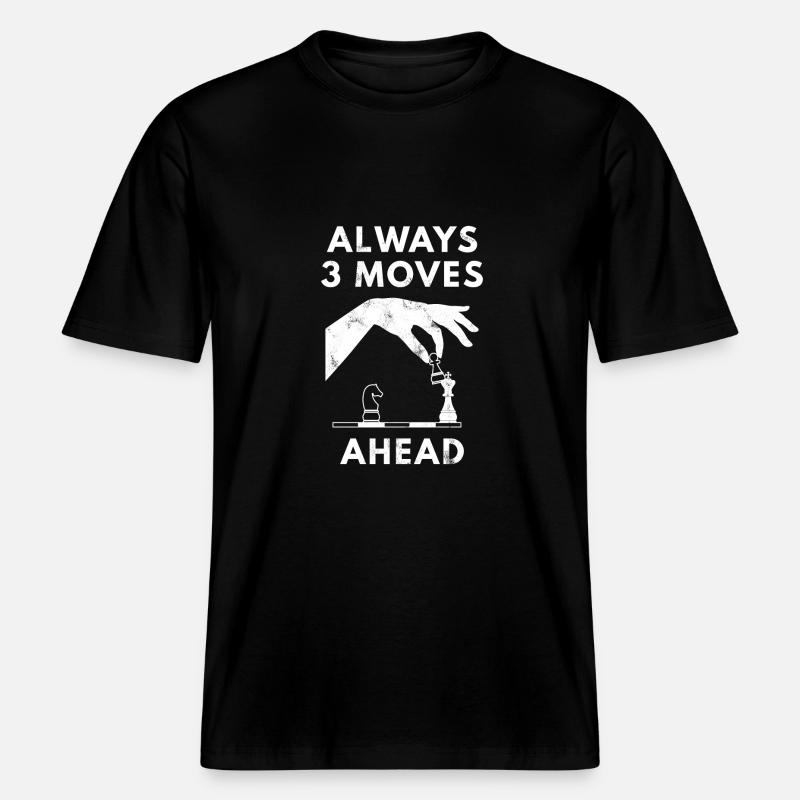 Echecs - Echecs - Echecs - Trains -  T-shirt unisexe RELAXED FIT en coton bio - noir
