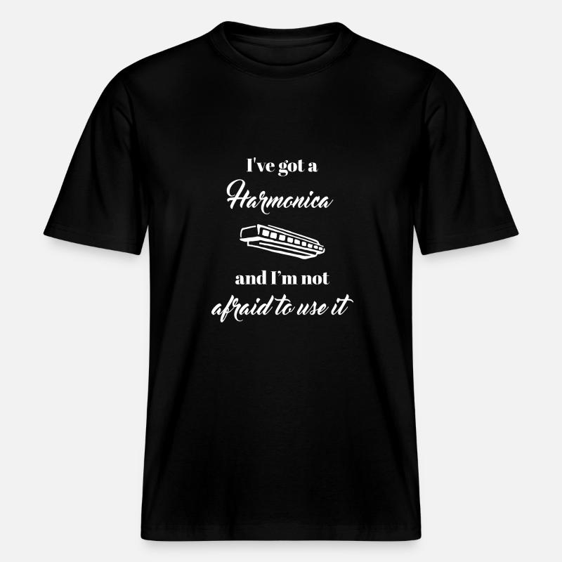 harmonica - harmonica player - harmonica - RELAXED FIT Unisex Organic T-Shirt - black