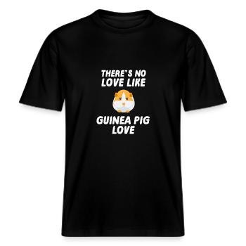 Cochon d'Inde - Cochon d'Inde - Amour -  T-shirt unisexe RELAXED FIT en coton bio - noir - Devant - Alina (178cm) & Michal (187cm)