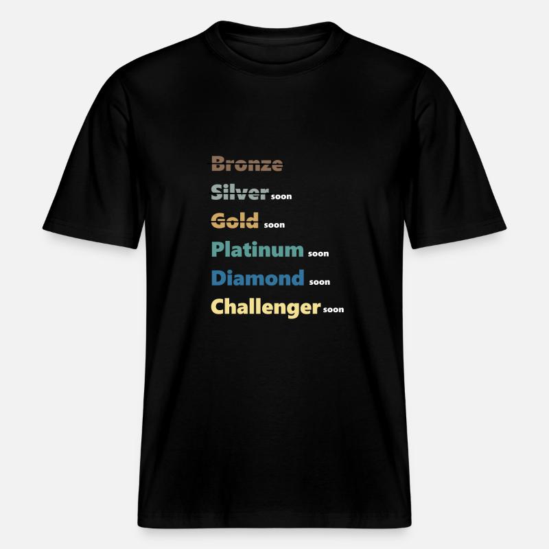 Classement Elo Platinum -  T-shirt unisexe RELAXED FIT en coton bio - noir