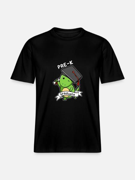 Pre-K graduate Dinosaur - Funny Graduation Gift -  RELAXED FIT Unisex Organic T-Shirt - black