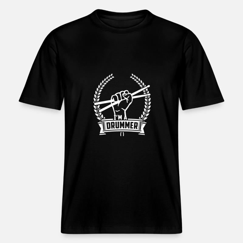 Gift drummer drummer drummer -  RELAXED FIT Unisex Organic T-Shirt - black