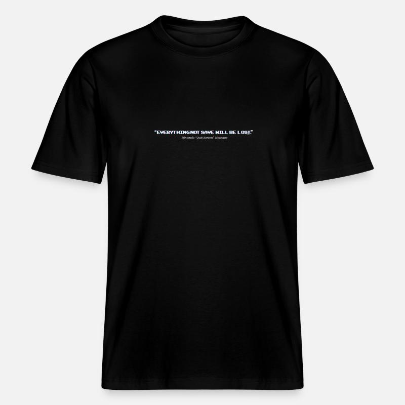 Retro Computer Screen message -  RELAXED FIT Unisex Organic T-Shirt - black