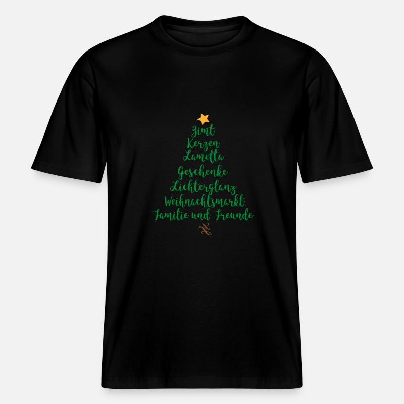 jul -  Økologisk RELAXED FIT Unisex T-skjorte - svart