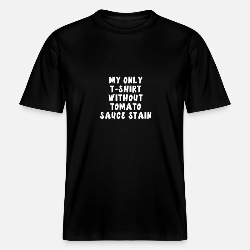 Sauce tomate Ketchup Stain Tomate - T-shirt unisexe RELAXED FIT en coton bio - noir