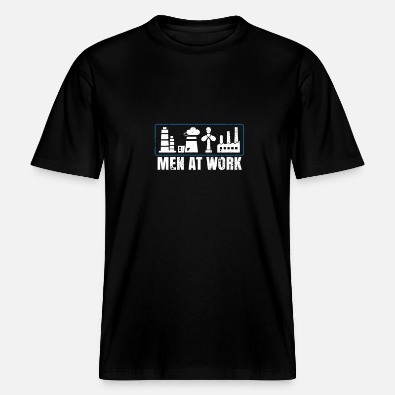 Employé de centrale -  T-shirt unisexe RELAXED FIT en coton bio - noir
