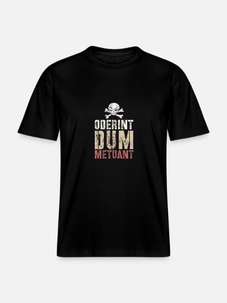 Oderent dum Metuant -  T-shirt unisexe RELAXED FIT en coton bio - noir