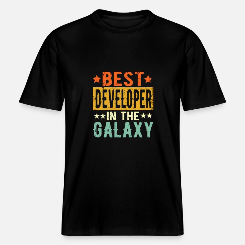 Best Developer ever Developer Gift -  RELAXED FIT Unisex Organic T-Shirt - black