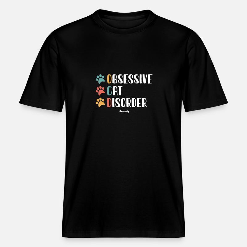 Trouble Obsessionnel Du Chat - T-shirt unisexe RELAXED FIT en coton bio - noir