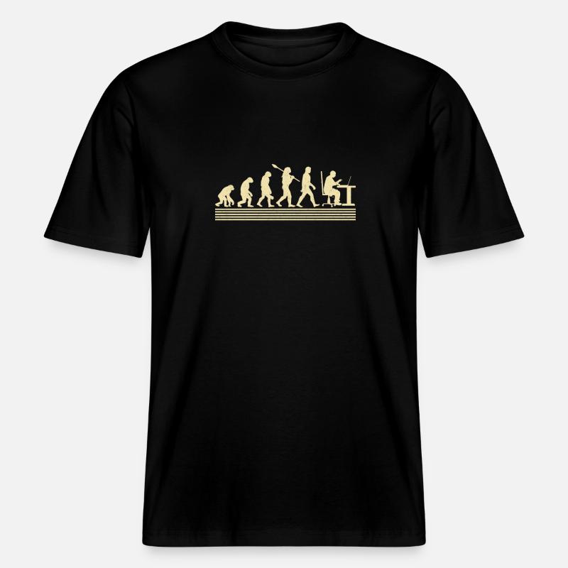 Evolution Des Computerprogrammierers -  RELAXED FIT Unisex Organic T-Shirt - Schwarz