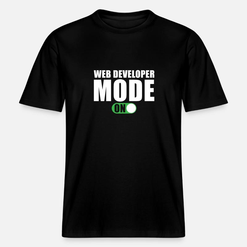 Mode développeur Web activé -  T-shirt unisexe RELAXED FIT en coton bio - noir