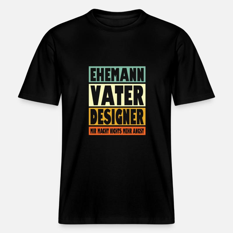 Designer Vater Ehemann Held -  RELAXED FIT Unisex Organic T-Shirt - Schwarz