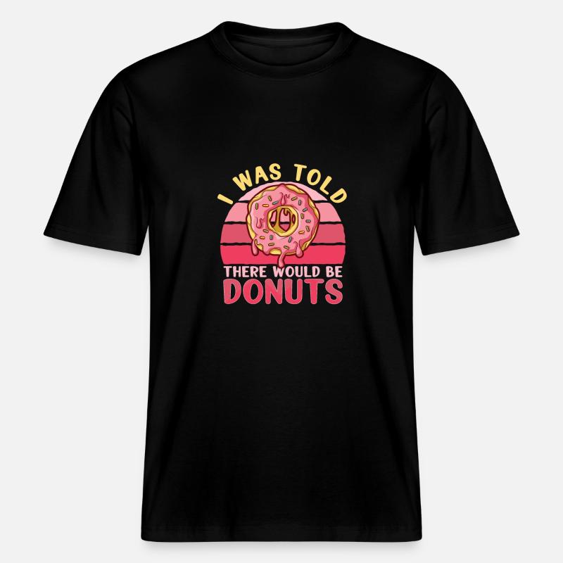 Donut Doughnut Baking Cake Baker - RELAXED FIT Unisex Organic T-Shirt - Schwarz