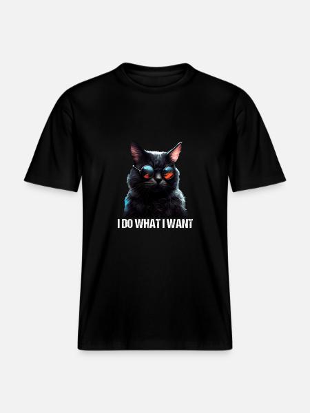 Cat Killing Jeg gør hvad jeg vil Kat -  Økologisk unisex T-shirt RELAXED FIT - sort