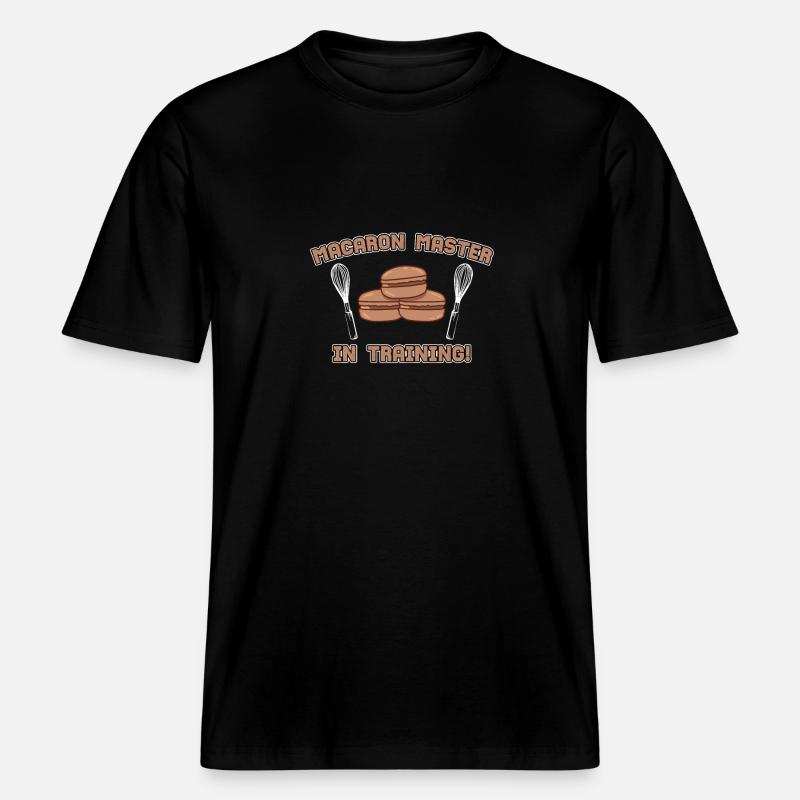 Macaron Master in Training - RELAXED FIT Unisex Organic T-Shirt - black