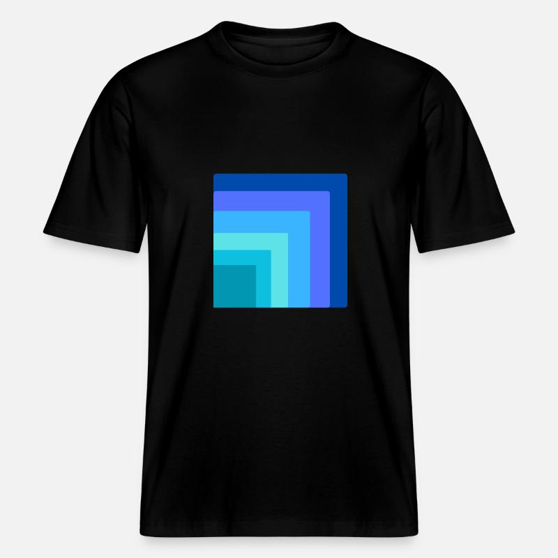 Quadrate innerhalb eines Quadrats -  RELAXED FIT Unisex Organic T-Shirt - Schwarz