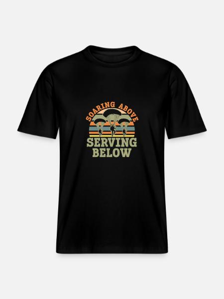 Paratroopers Skydiving Skydiving - RELAXED FIT Unisex Organic T-Shirt - black